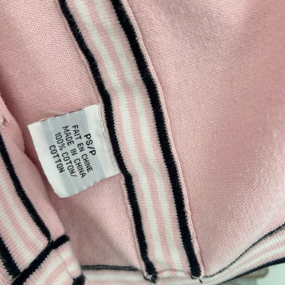 Vintage Baby Pink Cardigan & Matching Camisole Set – Black & White Trim - Picture 7 of 10